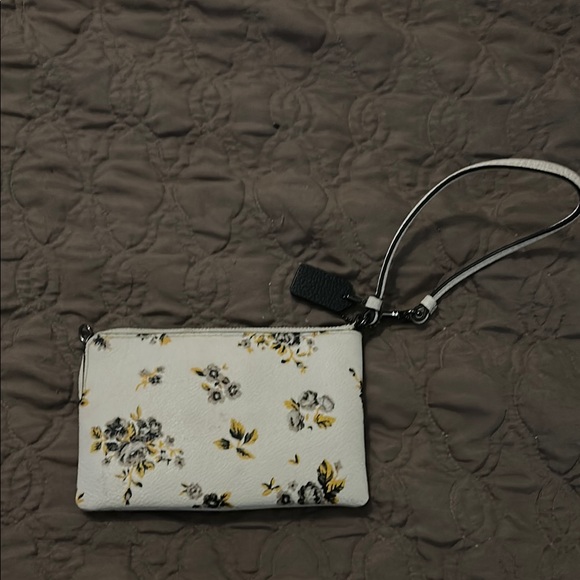 Coach White Floral Wristlet - Picture 2 of 7